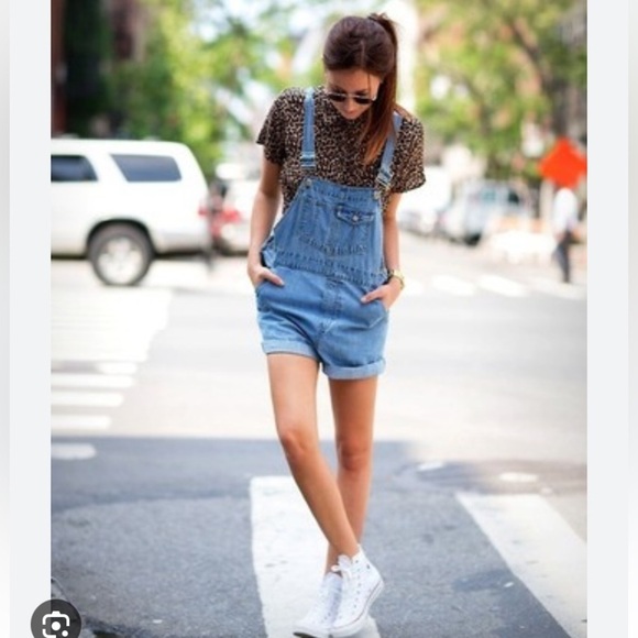 Reformation x urban renewal Mary Shortall Denim Overalls Cargo 30668 - Picture 1 of 6